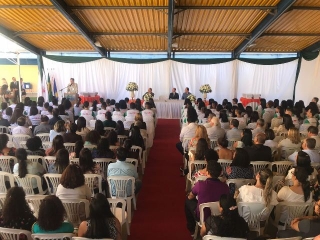 Aula inaugural em Belo Oriente. Foto: Divulgação