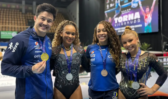 Brasil fecha Copa do Mundo de gin&aacute;stica com mais cinco p&oacute;dios(Foto: CBG/ Divulga��o)