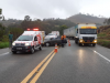 Acidente na BR-381, em João Monlevade, deixa um morto e rodovia interditada (Foto: Reproduo/PRF)