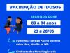 Idosos com idade de 80 a 84 anos recebem segunda dose da vacina contra o coronavírus em Monlevade(Foto: Divulgao )