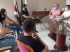 Prefeito de João Monlevade recebe lojistas que protestam contra Onda Roxa(Foto: Dindo/AcomPMJM)