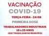 Prefeitura de João Monlevade prossegue com vacina de trabalhadores industriais(Foto: Divulgao/AcomPMJM)